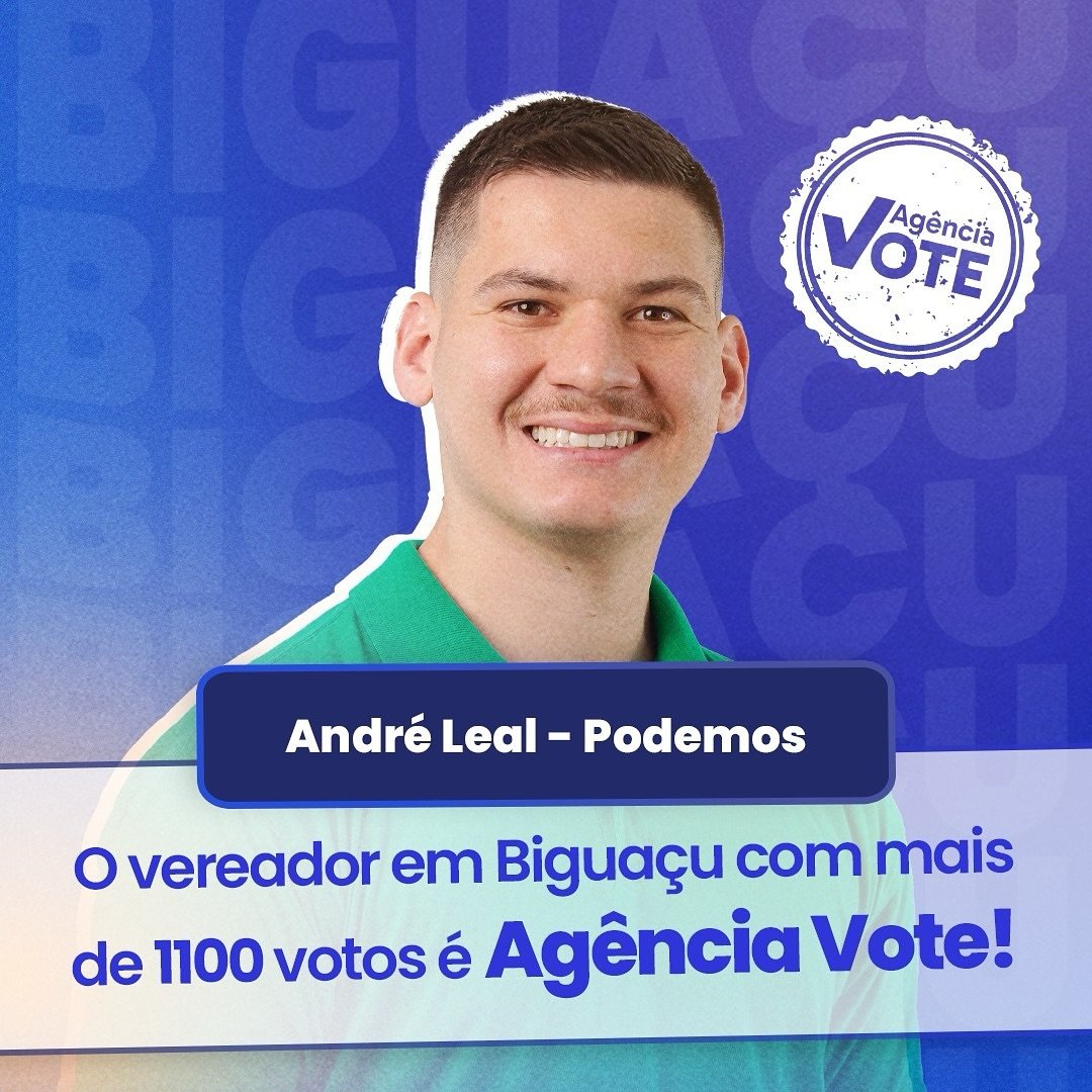 André Leal — Podemos, vereador em Biguaçu com mais de 1100 votos