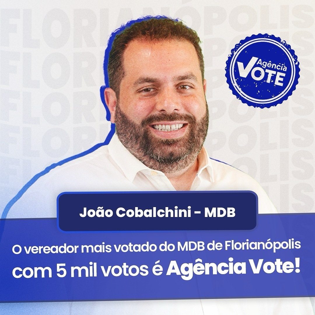 João Cobalchini — MDB, vereador mais votado do MDB de Florianópolis com 5 mil votos