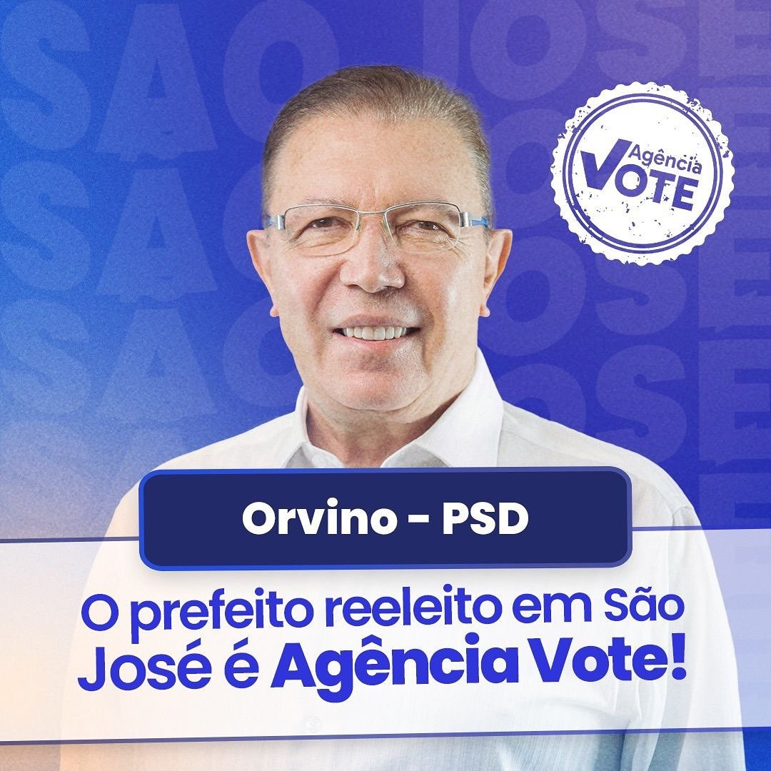 Orvino — PSD, prefeito reeleito em São José