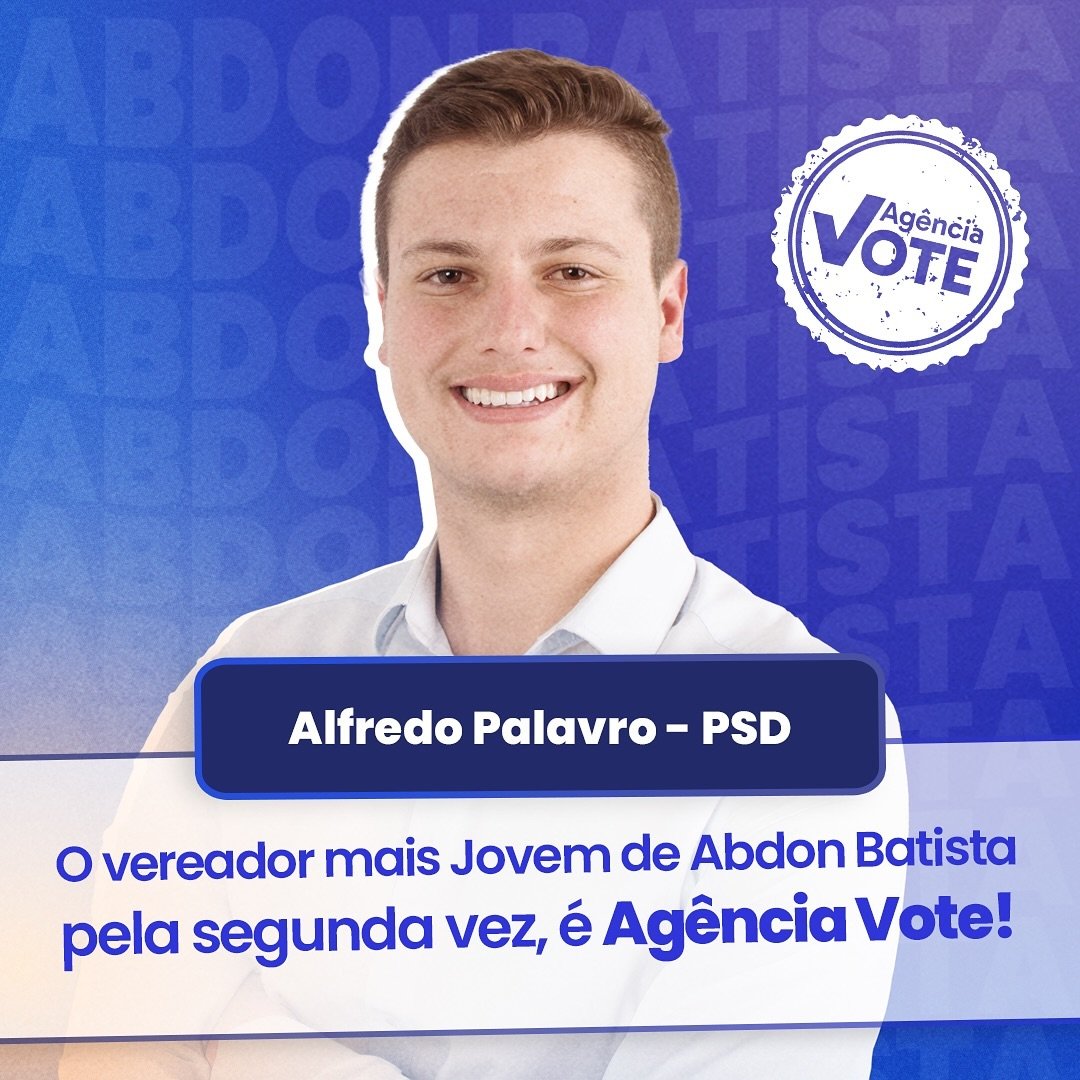 Alfredo Palavro — PSD, vereador mais jovem de Abdon Batista