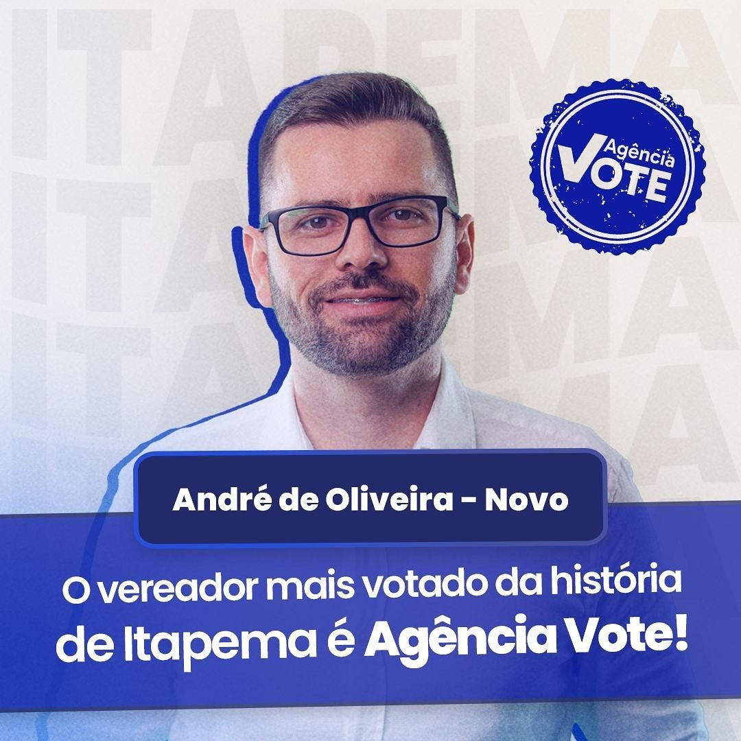 André de Oliveira — Novo, vereador mais votado da história de Itapema