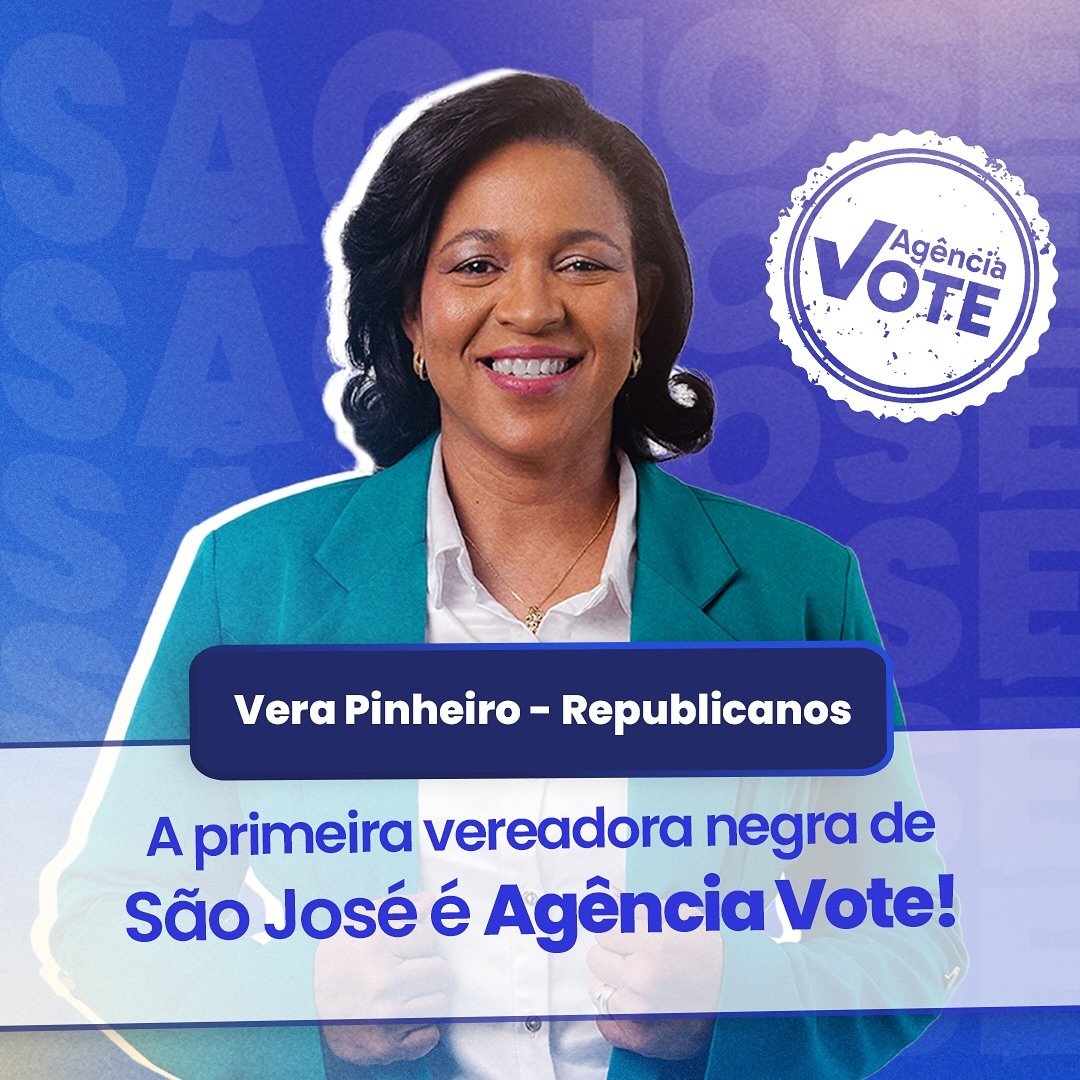 Vera Pinheiro — Republicanos, primeira vereadora negra de São José