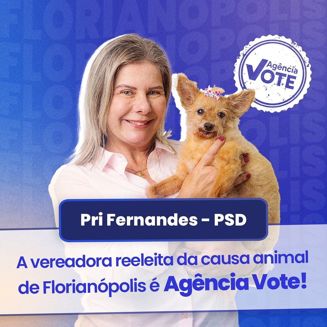 Pri Fernandes — PSD, vereadora reeleita da causa animal de Florianópolis